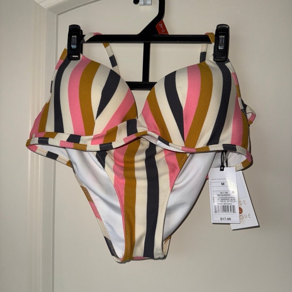 Shade & Shore Multicolor Retro Bikini Set Sz M